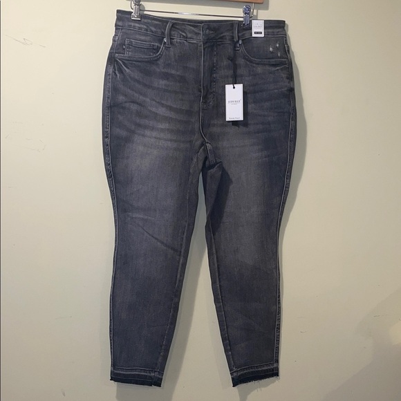 Womens New Judy Blue High Waisted Skinny Fit Jeans Gray - Picture 1 of 9